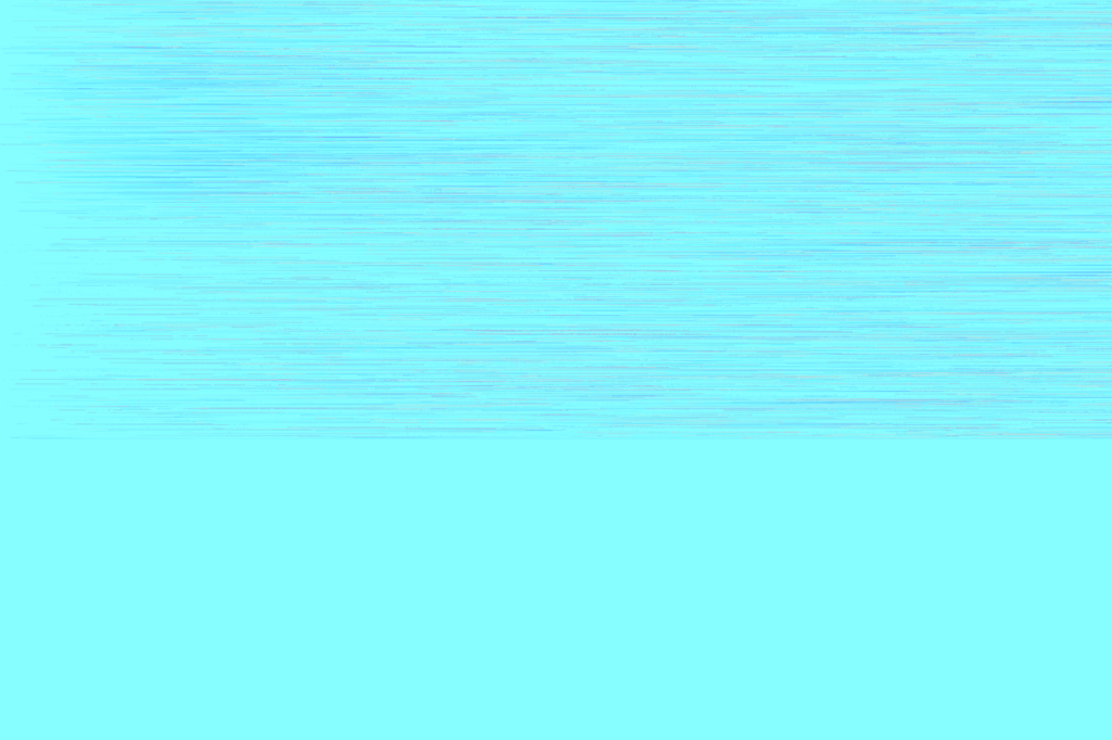 Türkis biss hellblau-grüner Farbraum, der im oberen Teil des Bildes aus weißem Grund mit feinen Streifen besteht